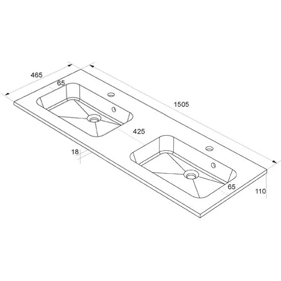  Washbasin 150 cm