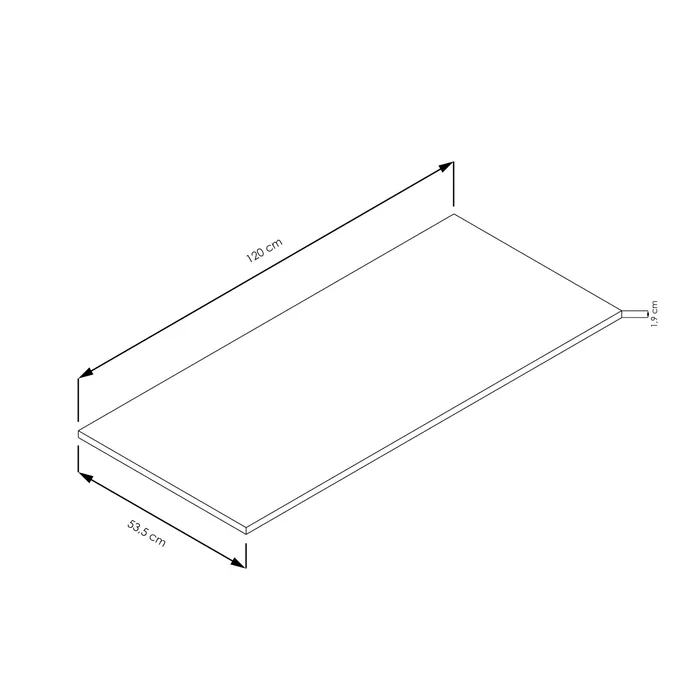  Laminate countertop 120 cm for freestanding washbasins