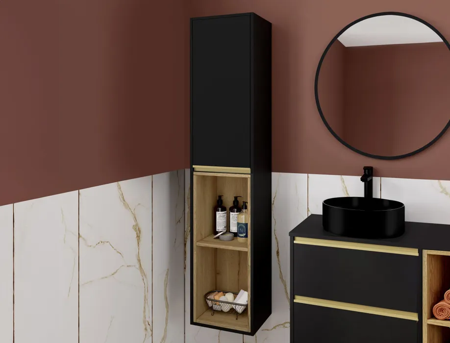  Colonne 35 cm 1 porte ouverture gauche + 2 niches