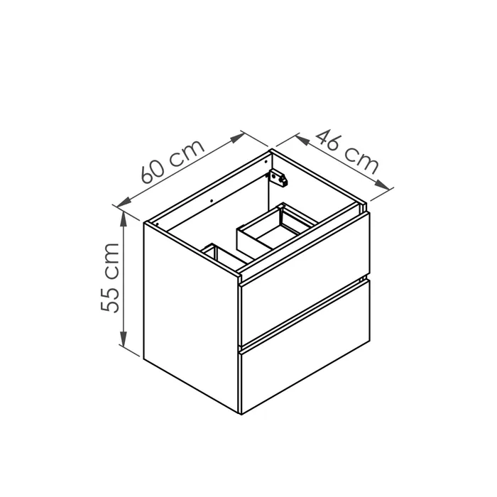  Meuble sous-vasque 60 cm