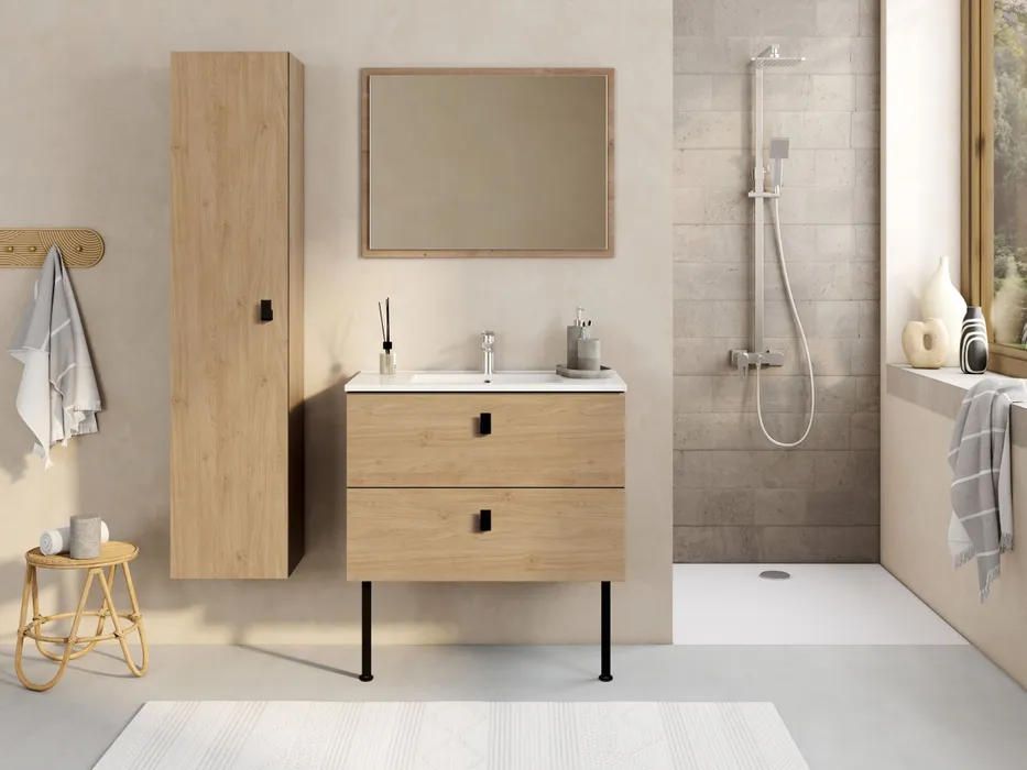  Ensemble 80 cm + Miroir + Plan 