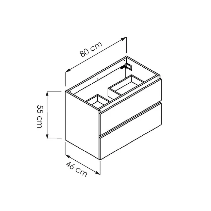  Wastafelonderbouw 80 cm