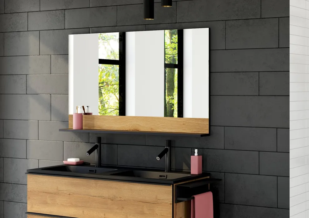  Mirror with shelf 120 cm