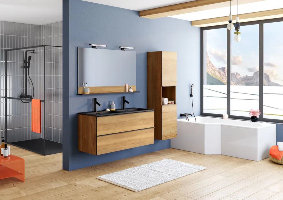  Mirror with shelf 120 cm