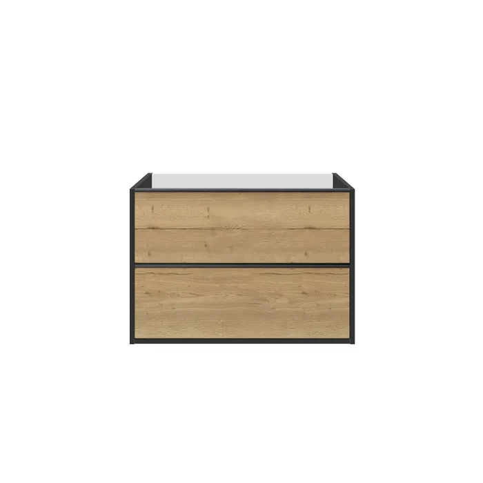  Vanity unit 80 cm black handles