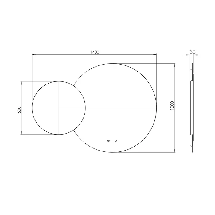  Spiegel met verlichting 140 cm