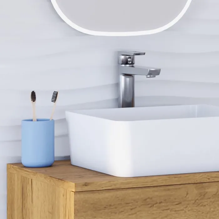  High-rise mixer tap for bathroom sink