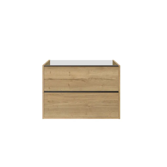  Vanity unit 80 cm black handles