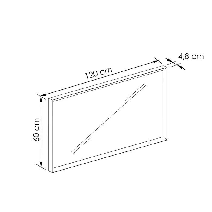  Spiegel mit Rahmen 120 cm