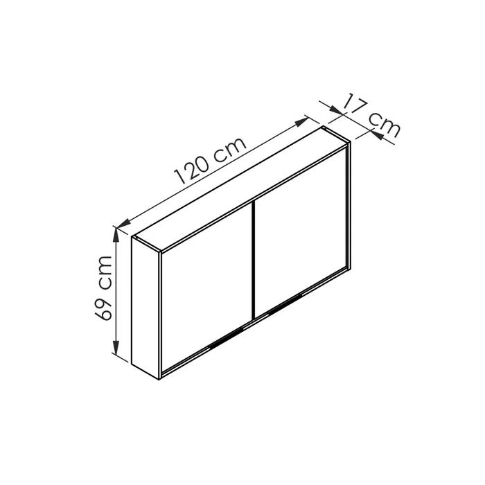  Bathroom cabinet 120 cm UTE