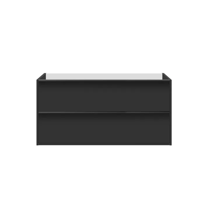  Vanity unit 120 cm with black handles - double space for siphon installation