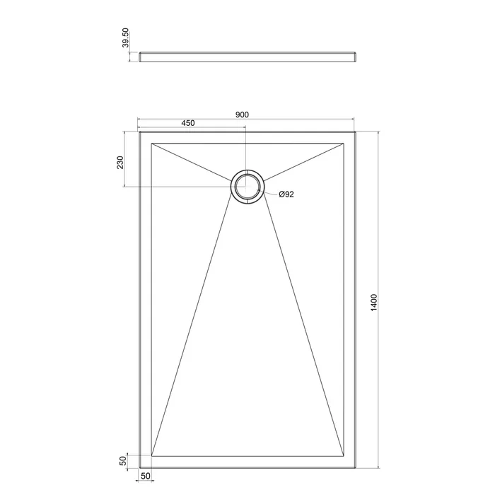 Shower tray rectangular