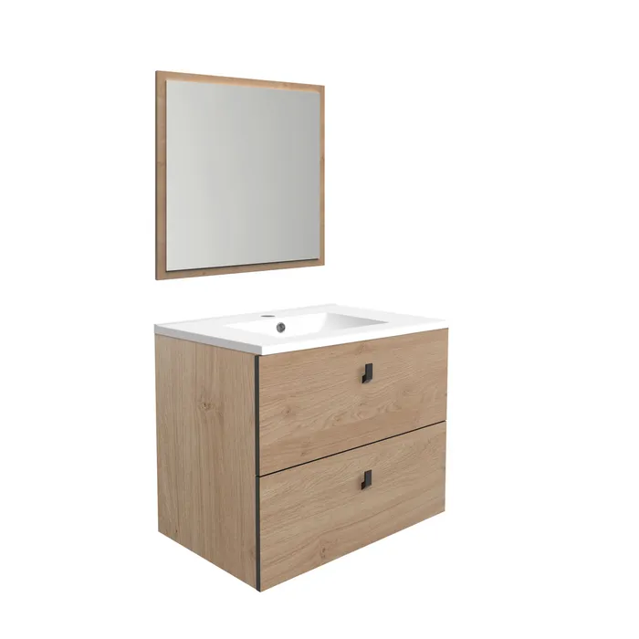  Set 60 cm with mirror and washbasin