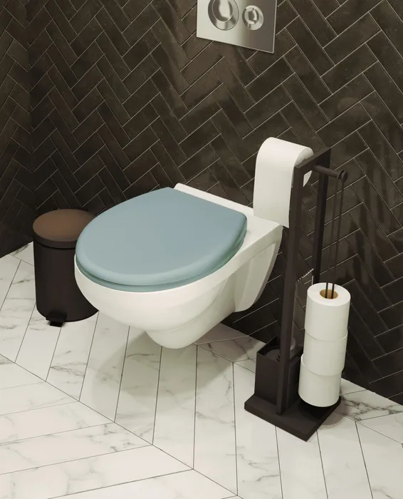  Toilet brush and paper holder