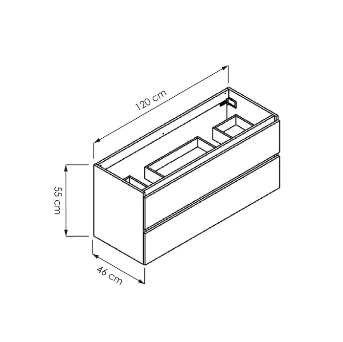  Meuble sous-vasque 120 cm