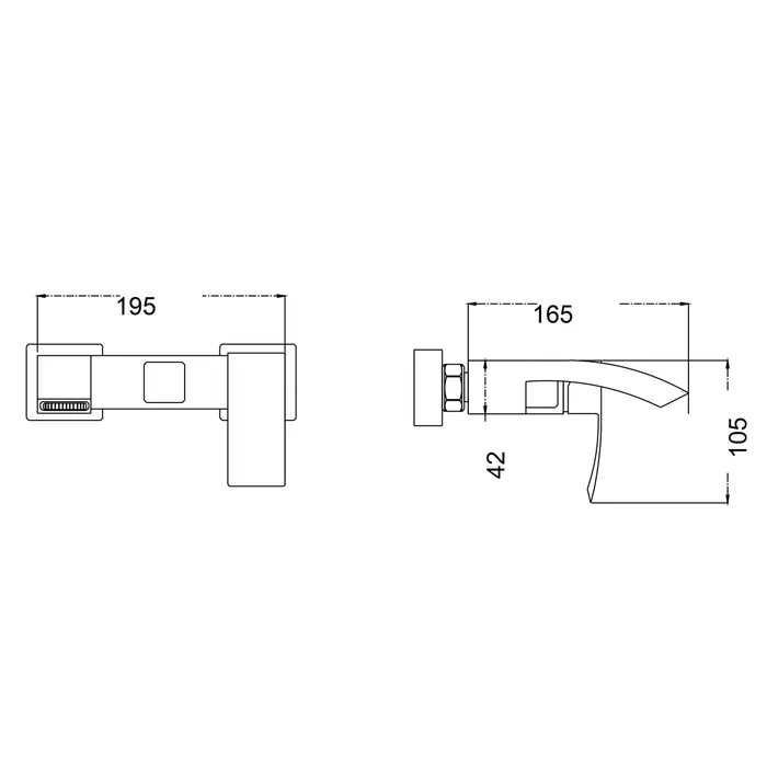  Shower bath mechanical mixer tap