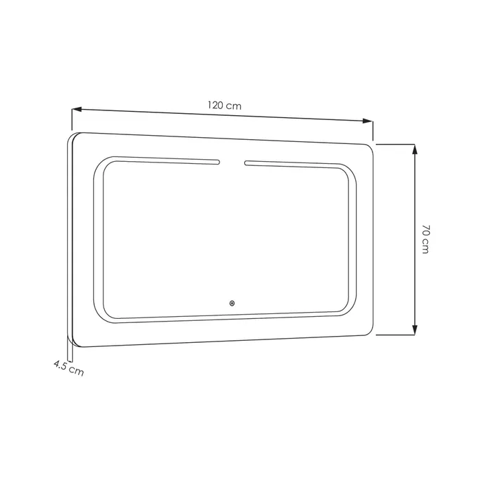  Illuminated mirror LED 120 cm