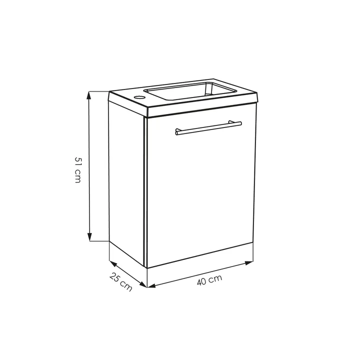  Washbasin cabinet 40 cm