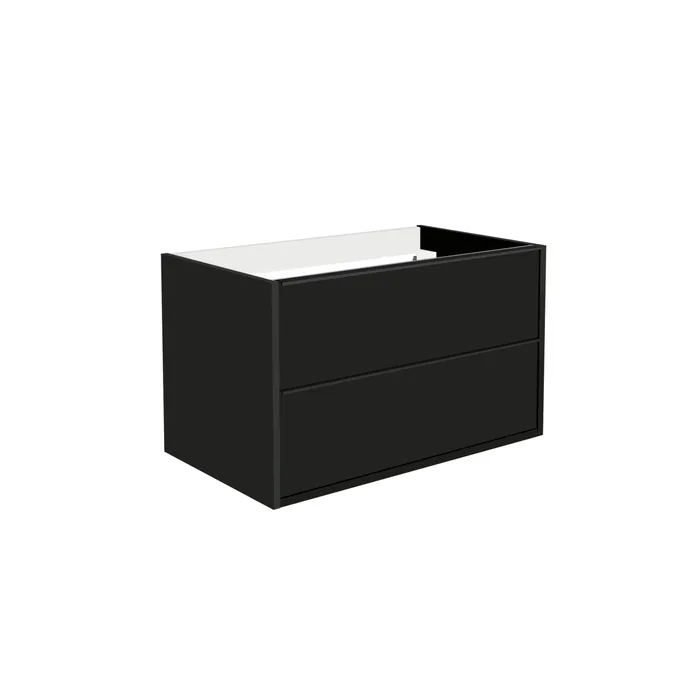  Vanity unit 80 cm black handles