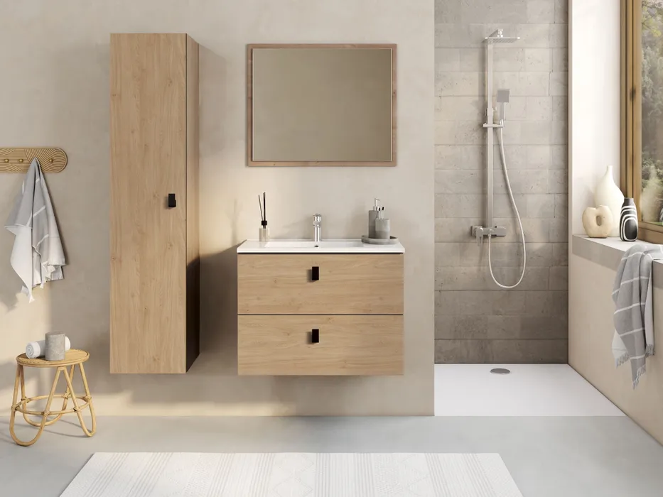  Set 60 cm with mirror and washbasin