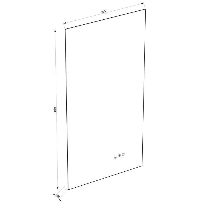  Miroir éclairant LED 45 cm toutes options