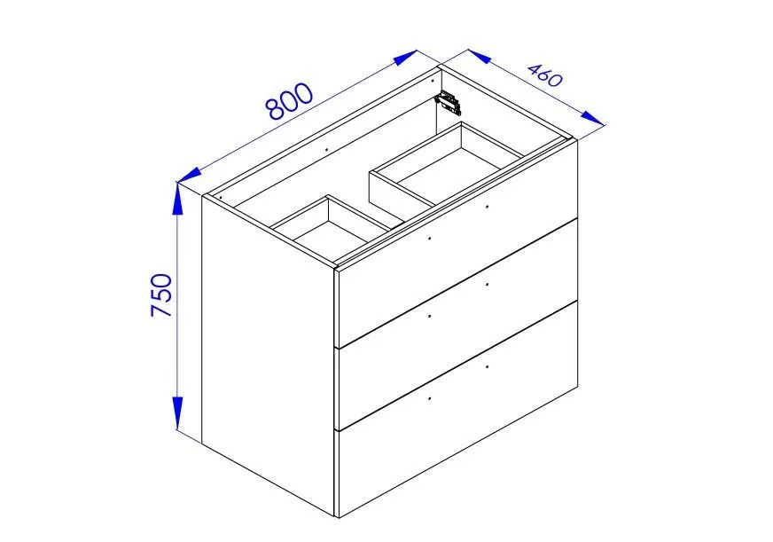  Wastafelonderbouw 80 cm