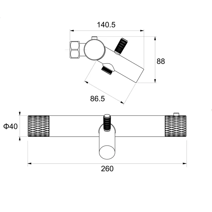  Thermostatic shower tap