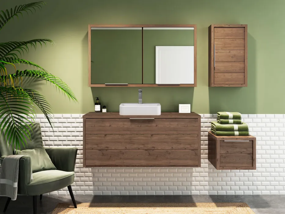 Vanity unit 120 cm siphon centered