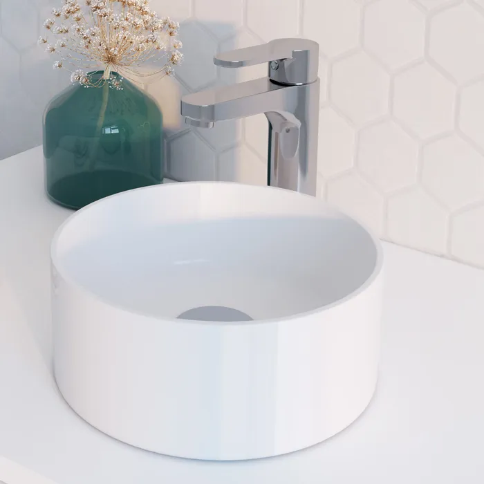  Lavabo mengkraan op sokkel
