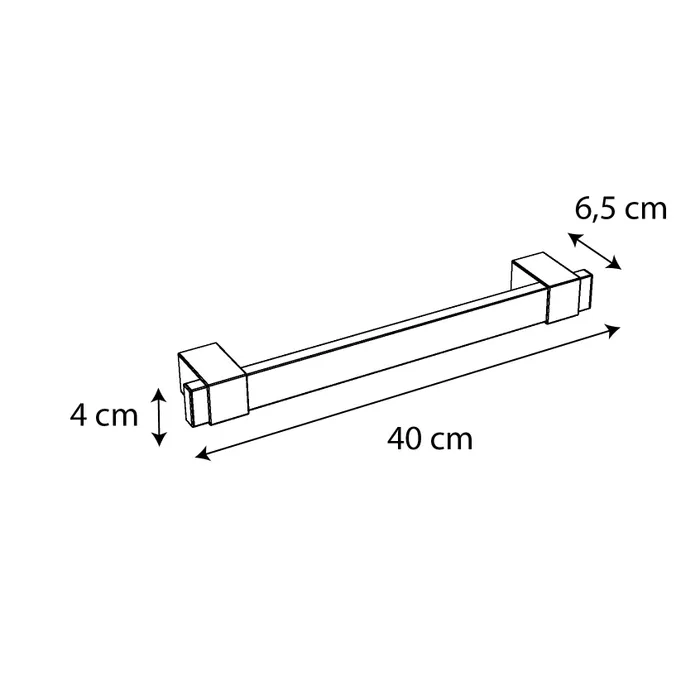  Poignée PMR droite bain douche 45 cm