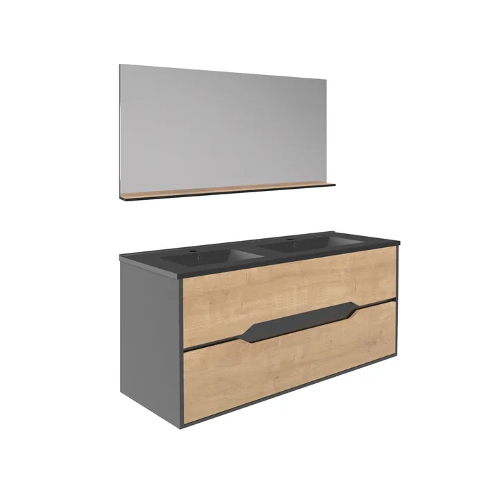 Set 120 cm with mirror and washbasin