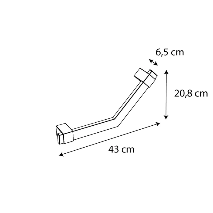  Poignée PMR coudée bain douche 135°