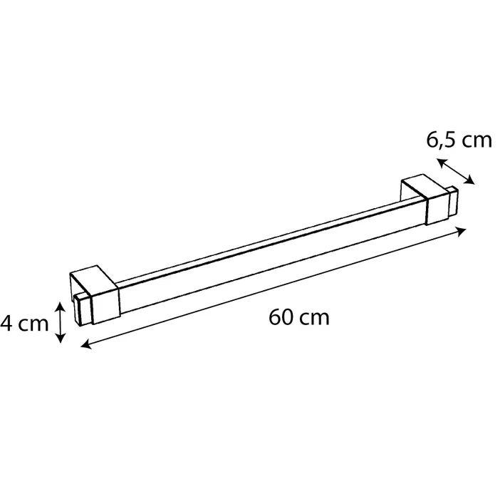  Right-hand bath and shower grab rail 60 cm