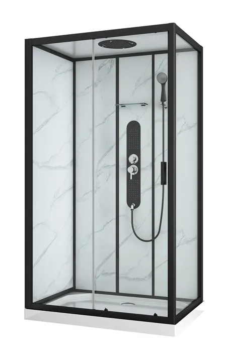  Shower cabin rectangular corner. Extra flat shower tray